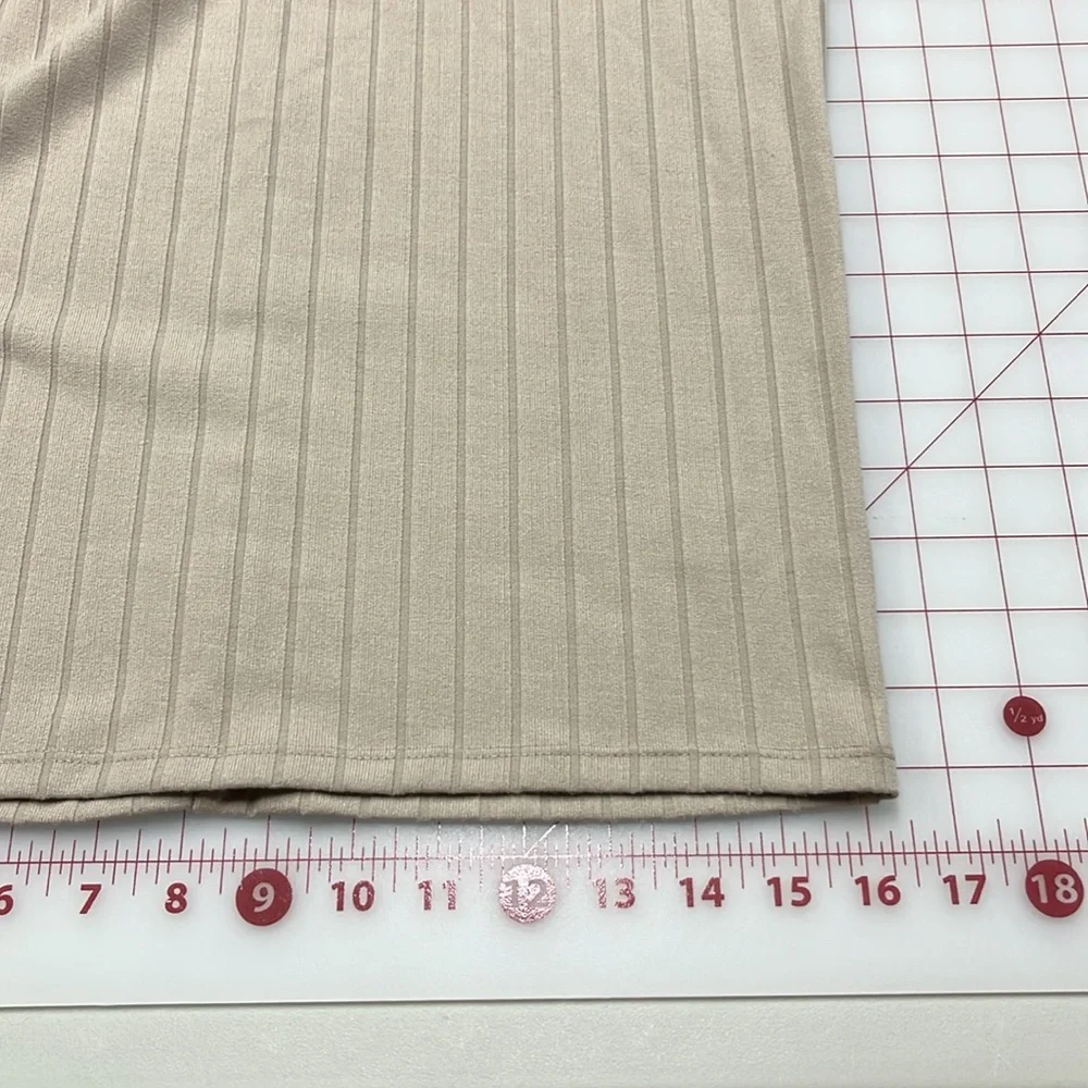 ASTR THE LABEL NWT Party/Work Asymmetric Twist Front Channel Knit Oatmeal DressM - Picture 6 of 16